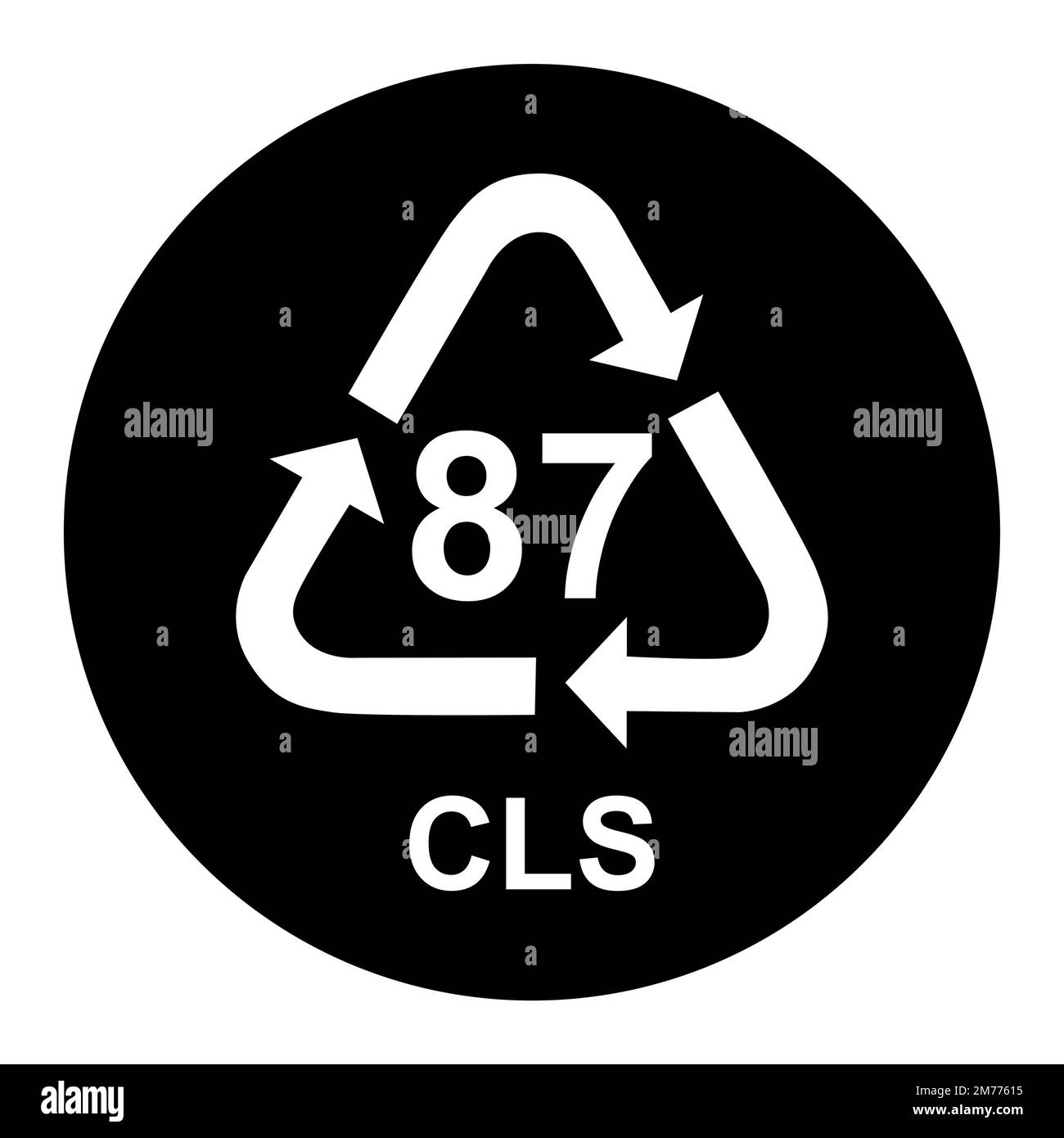 Symbole composite, signe de recyclage écologique isolé sur fond blanc. Icône déchets d'emballages . Biodégradable Illustration de Vecteur