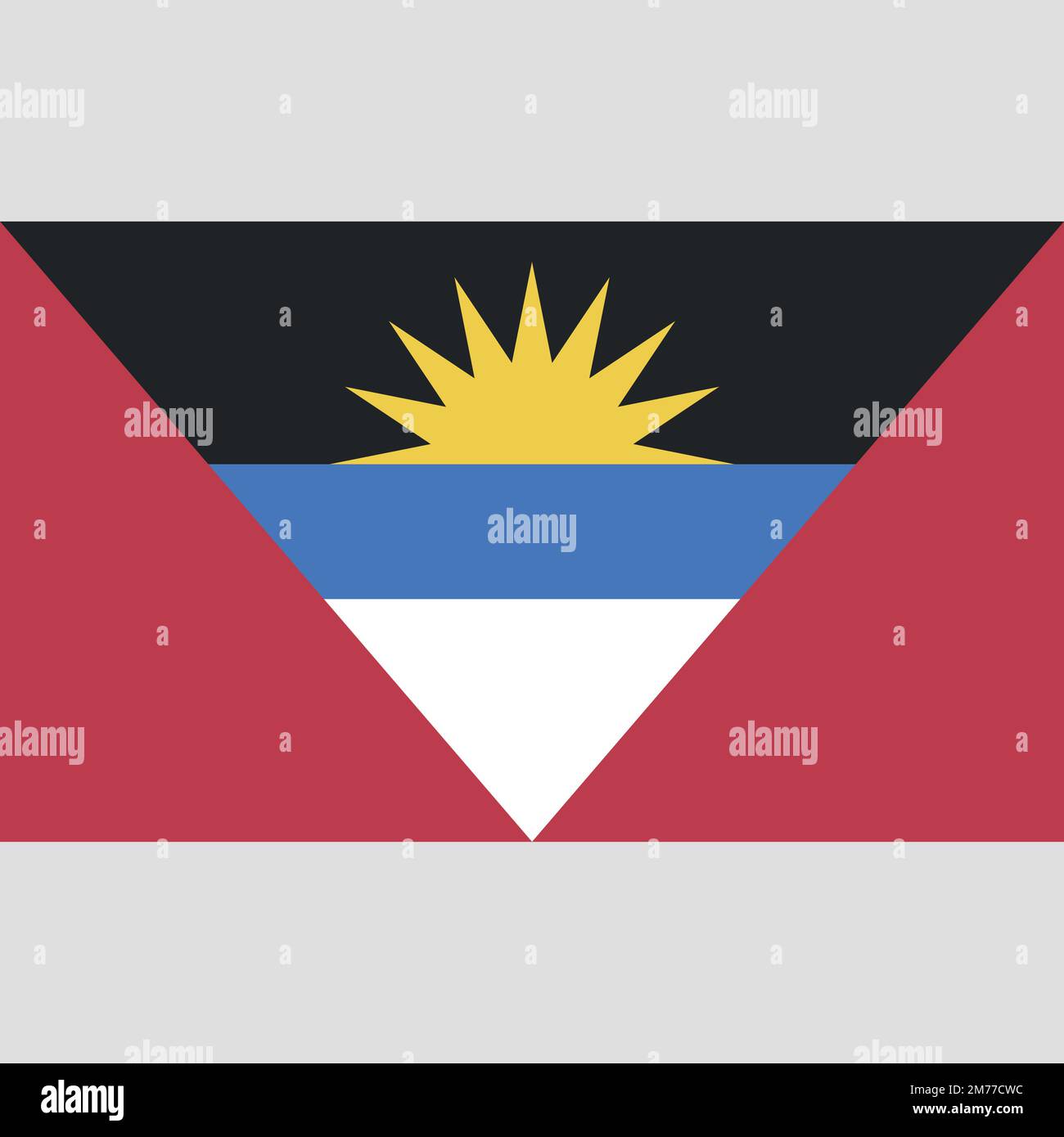 Drapeau d'Antigua-et-Barbuda une illustration vectorielle Illustration de Vecteur