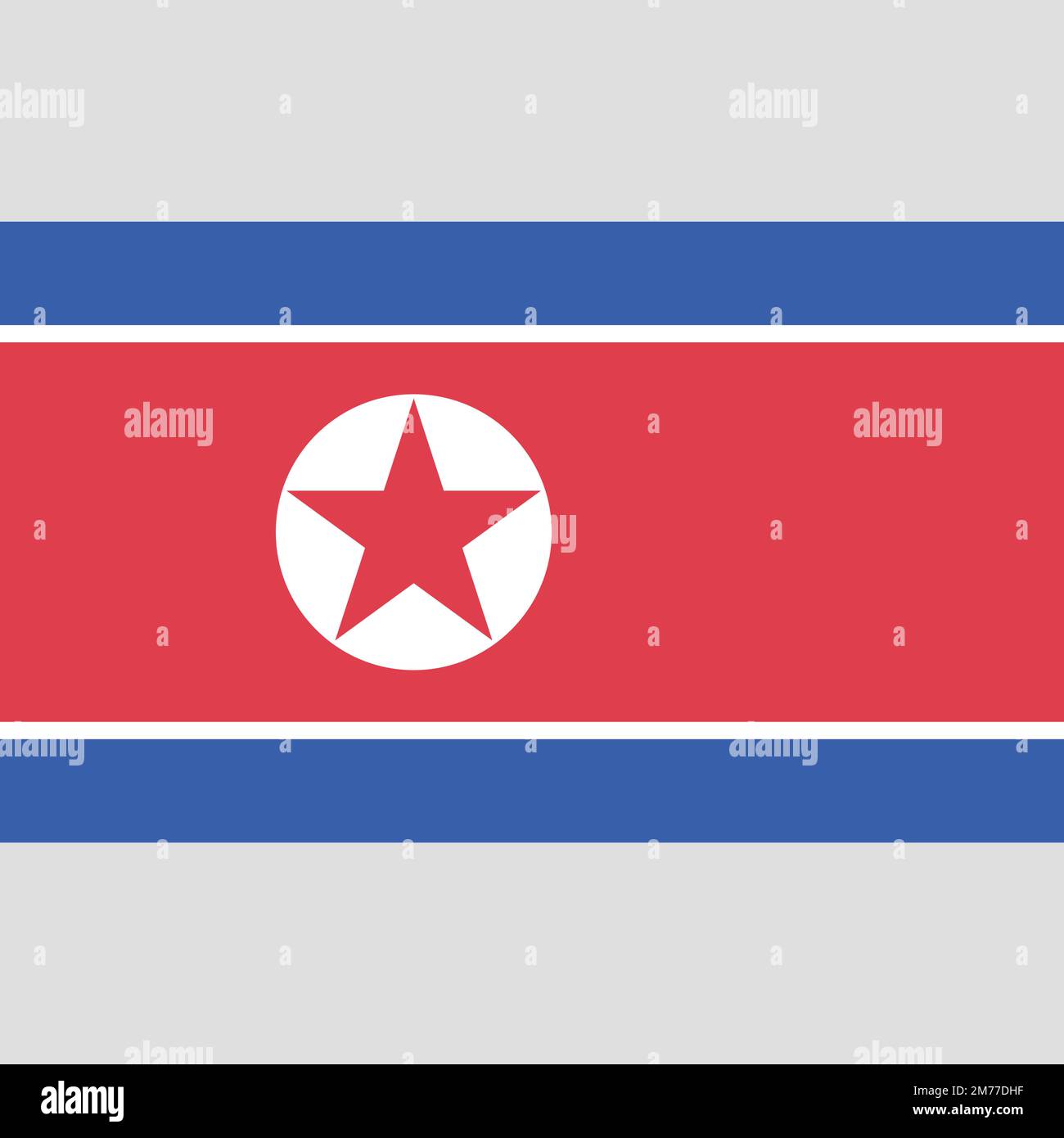 Graphique vectoriel de drapeau nord-coréen. Illustration du drapeau rectangle nord-coréen. Le drapeau de la Corée du Nord est un symbole de liberté Illustration de Vecteur