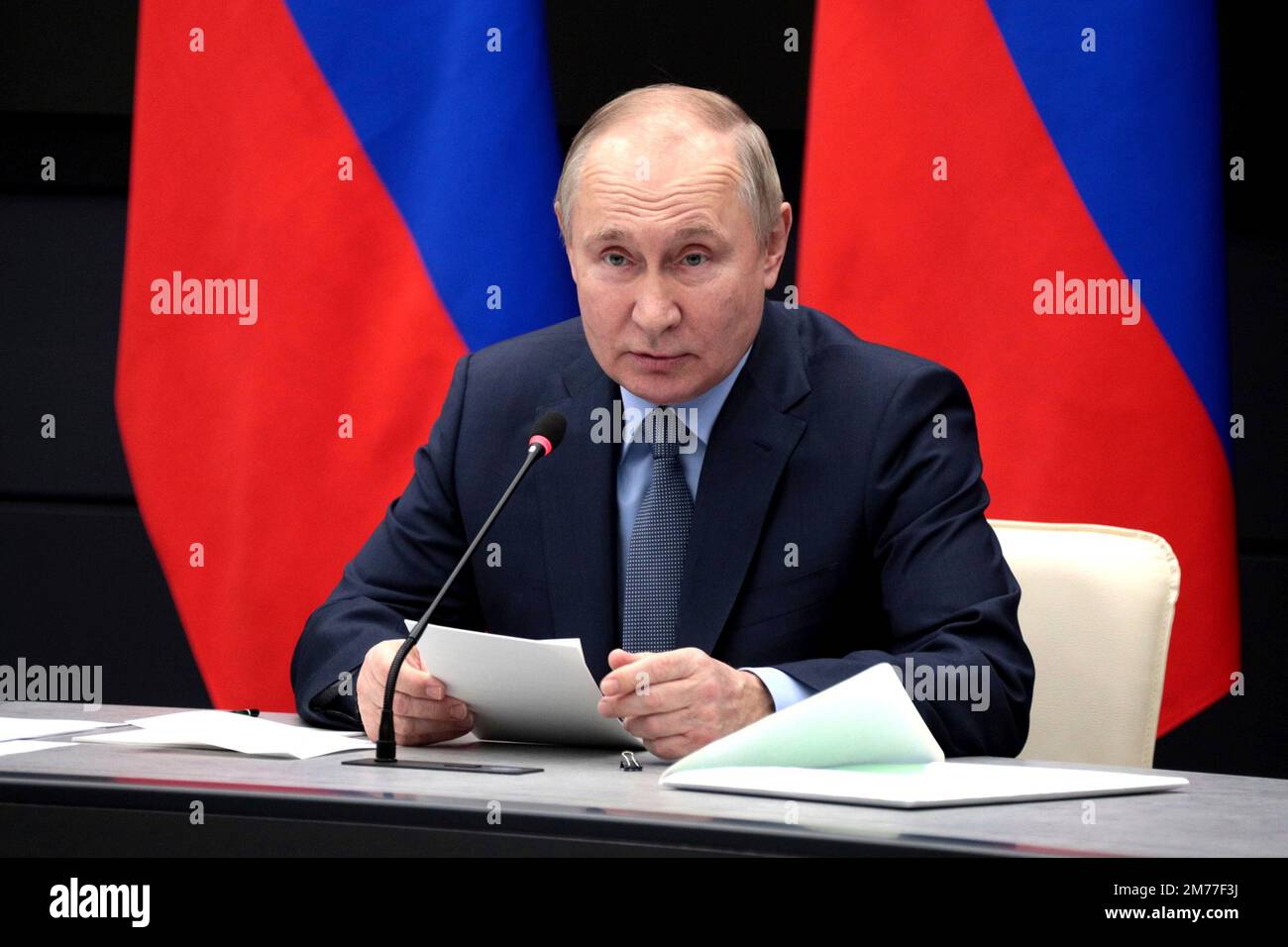 Vladimir POUTINE (président de la Russie) une image, couper un motif, demi-figure, demi-figure. sur 23.12.2022. Photo: Le Kremlin Moscou via Banque D'Images