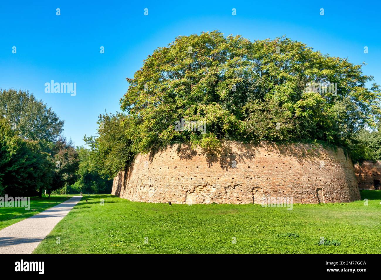 Bastion des remparts de la ville de Ferrara, Italie Banque D'Images
