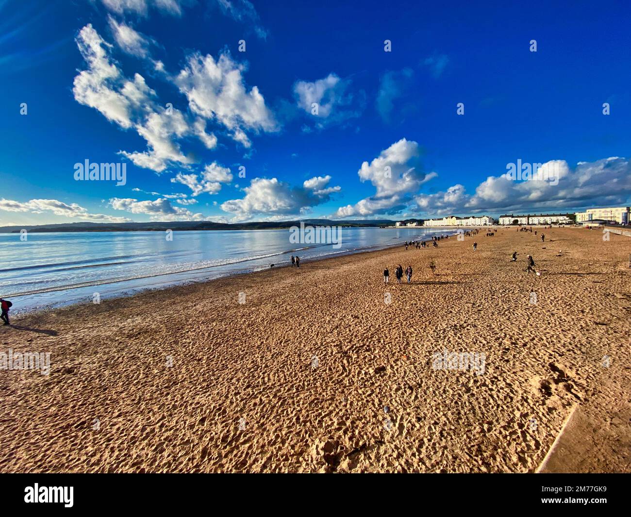 Exmouth Beach à Devon, Royaume-Uni Banque D'Images