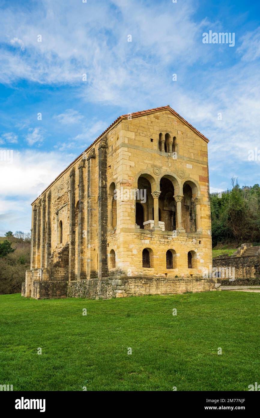Eglise de Santa Maria del Naranco, Oviedo, Asturies, Espagne Banque D'Images