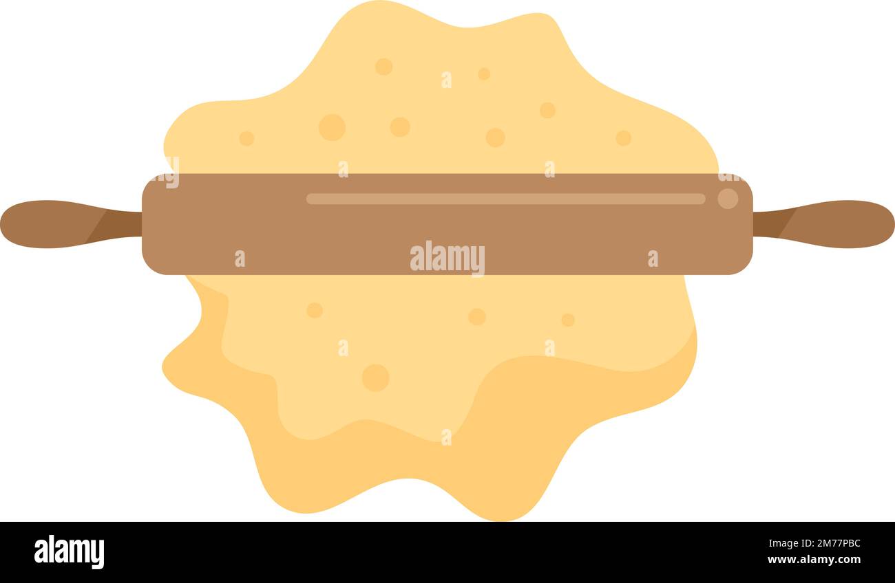 Symbole de la pâte à modeler à vecteur plat. Pain à pizza. Pâte de farine  isolée Image Vectorielle Stock - Alamy