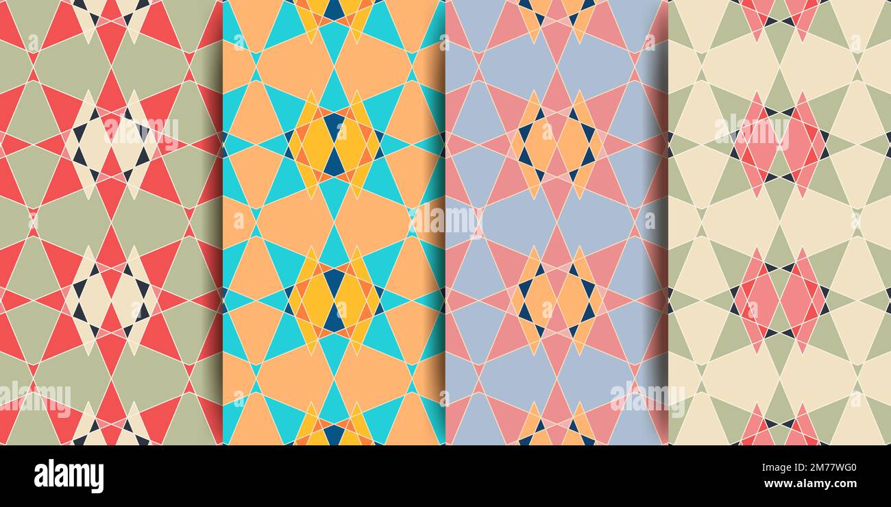 Motif arabe sans couture dans une palette multicolore. Ornement arabe.  Décor oriental. Papier peint Ramadan. Style marocain. Vecteur Image  Vectorielle Stock - Alamy