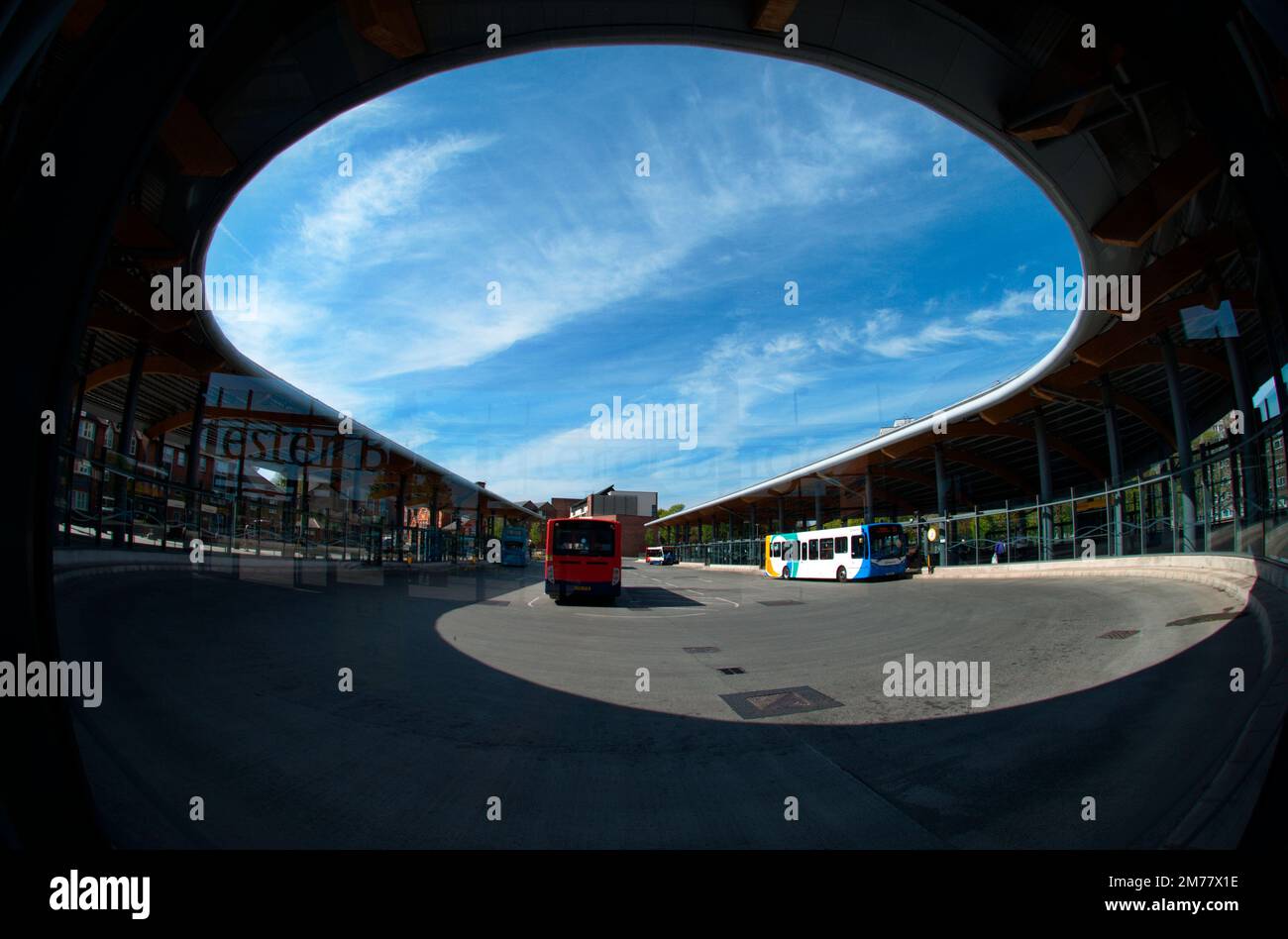 Chester bus Interchange, Chester, Angleterre. Banque D'Images