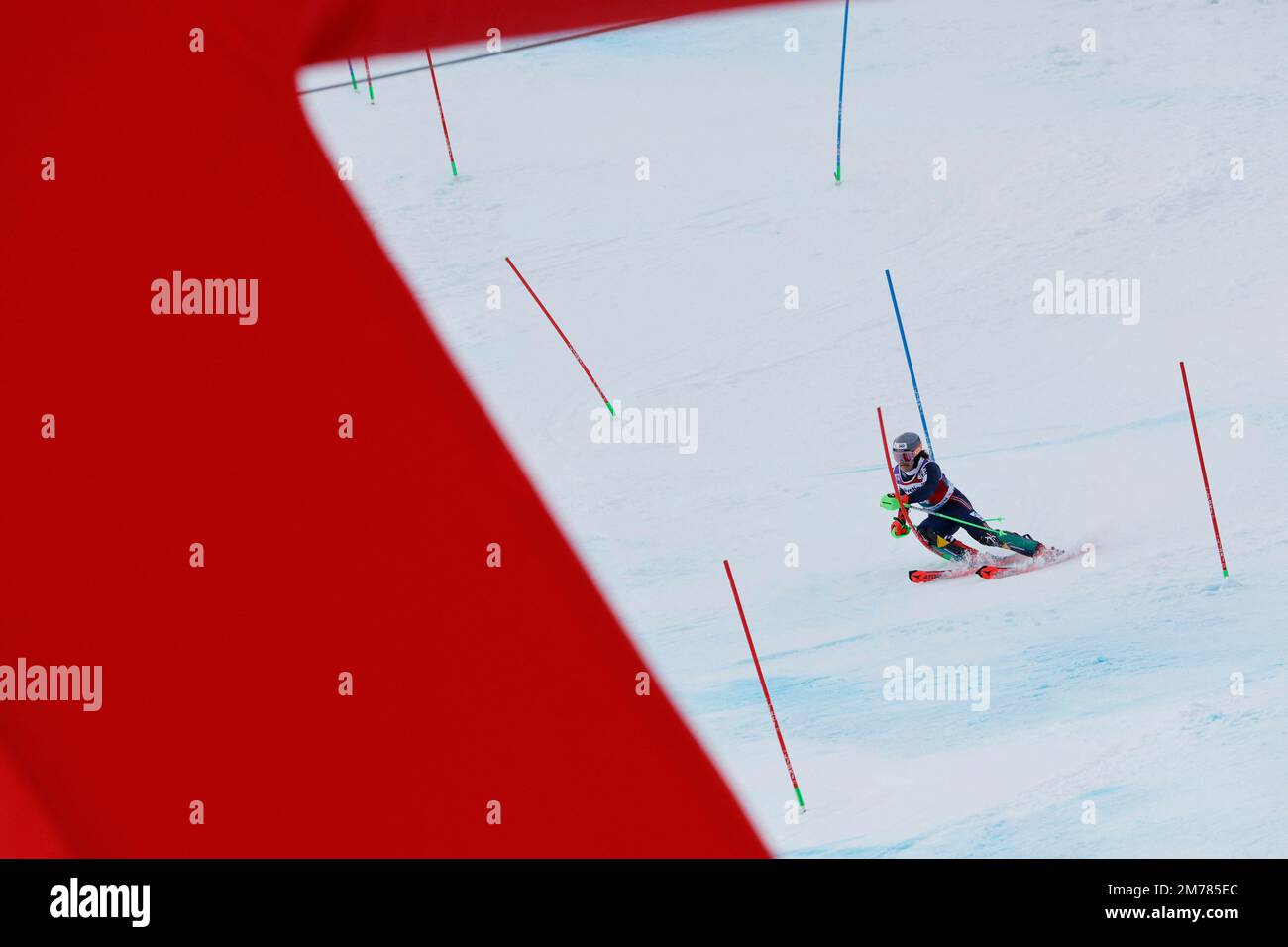 Ski alpin - FIS coupe du monde de ski alpin - Slalom masculin - Adelboden, Suisse - 8 janvier 2023 Lucas Braathen Norvège en action REUTERS/Stefan Wermuth Banque D'Images