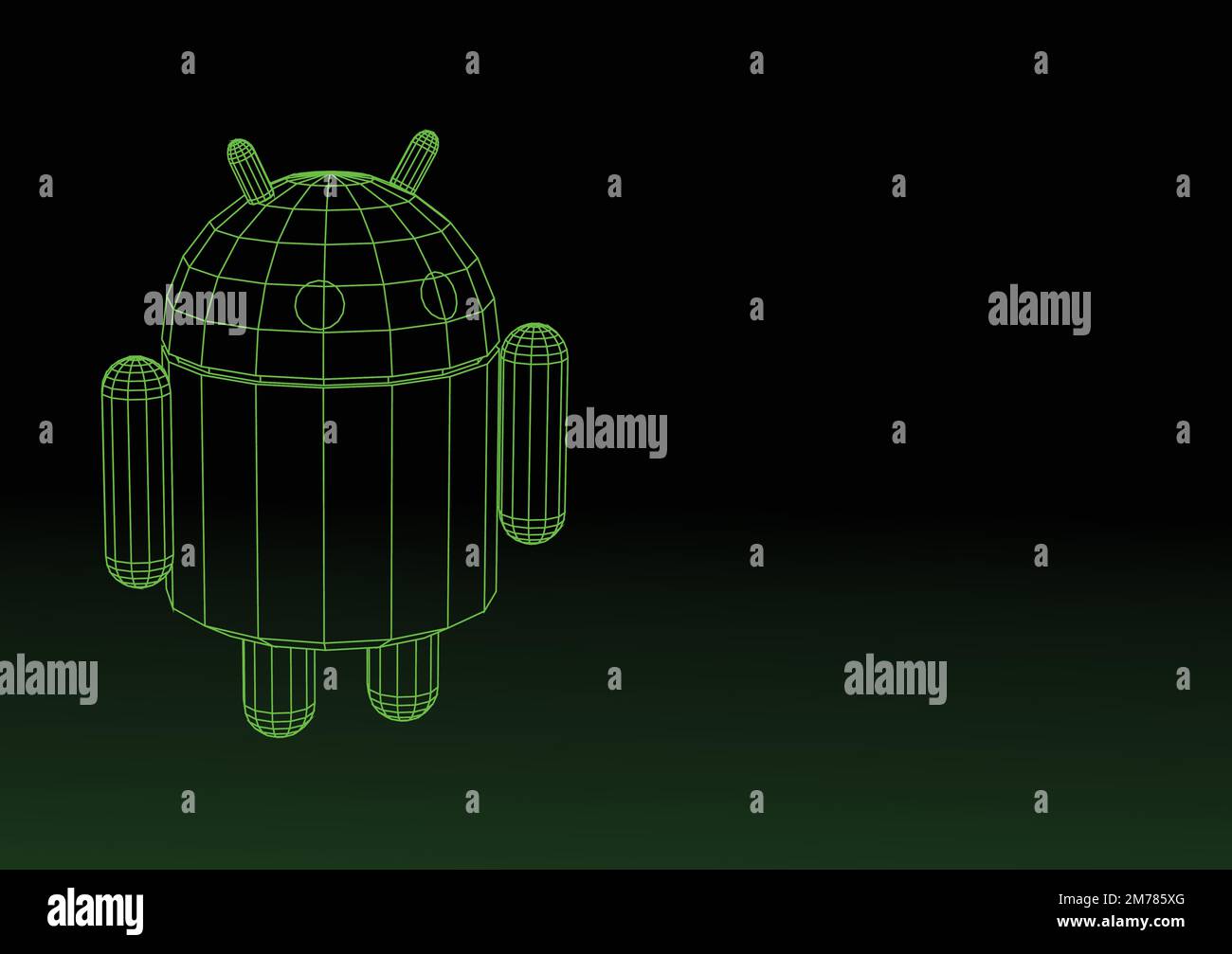 KIEV, UKRAINE - 26 MAI 2015: Logotype Android sur l'écran de pc. Android : système d'exploitation pour smartphones, tablettes, livres électroniques, consoles de jeux Illustration de Vecteur
