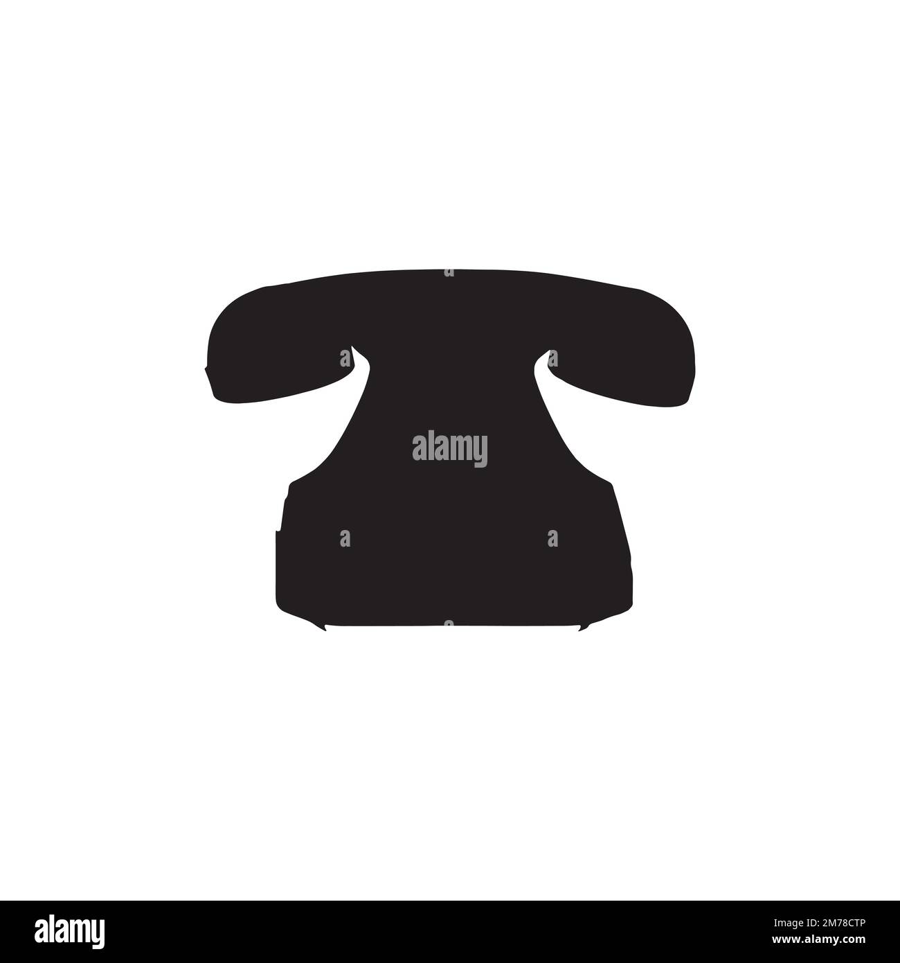 Icône du téléphone personnel. Style simple téléphone à la maison boutique grand solde affiche symbole d'arrière-plan. Élément de conception du logo de la marque du téléphone personnel. Impression de t-shirts sur un téléphone fixe. Illustration de Vecteur