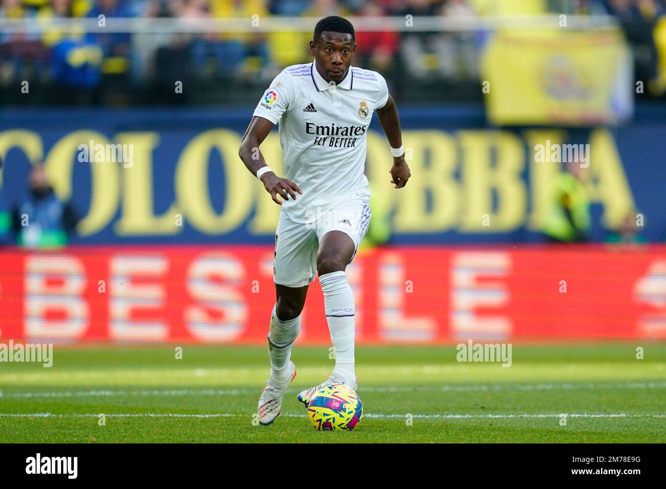 David Alaba du Real Madrid pendant le match de la Liga entre Villarreal  CF-Real Madrid CF a joué au stade de la Ceramica sur 07 décembre 2023 à  Villarreal, Espagne. (Photo de