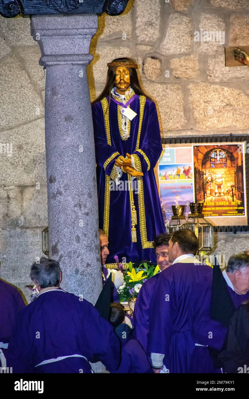 Christ de Medinaceli, cheveux naturels, Torrelodones, Communauté de Madrid, Espagne Banque D'Images