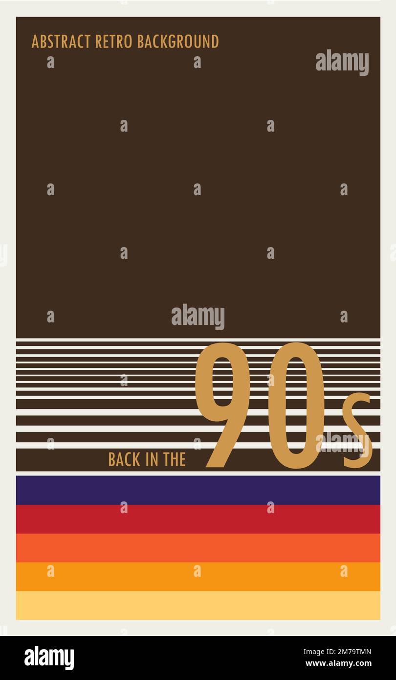 Arrière-plan rétro abstrait dans les années 90 Illustration de Vecteur