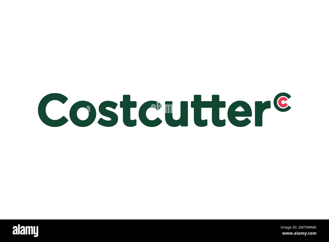 Costcutter, logo, fond blanc Banque D'Images