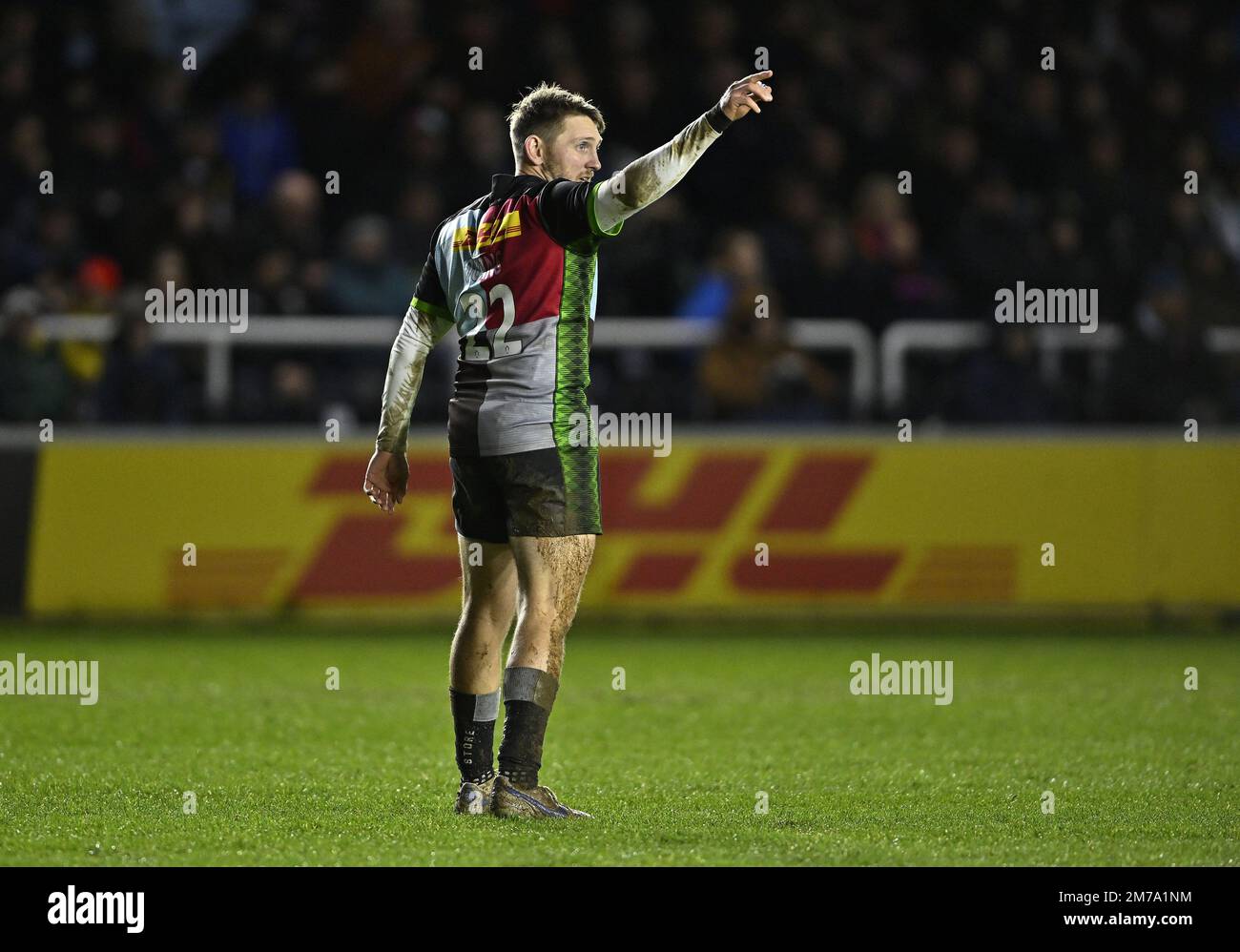 Twickenham, Royaume-Uni. 08th janvier 2023. Rugby, premier ministre. Harlequins V sale Sharks. La fonction Stiop. Twickenham. Will Edwards (Harlequins) pendant le match de rugby Harlequins V sale Sharks Gallagher Premiership. Credit: Sport en images/Alamy Live News Banque D'Images