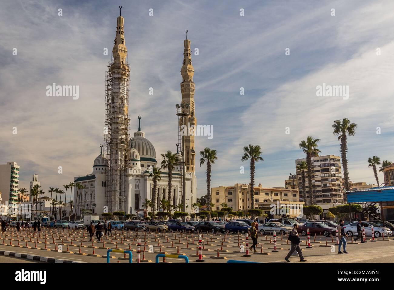 PORT FUAD, ÉGYPTE - 3 FÉVRIER 2019 : Mosquée de Port Fuad, Égypte Banque D'Images