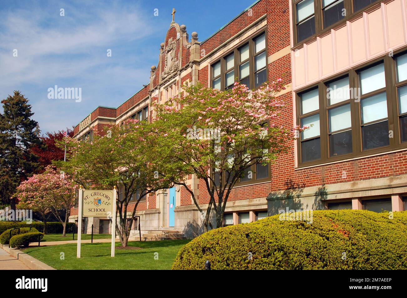 L'école St Gregory est l'une des nombreuses institutions éducatives catholiques de la région de Boston Banque D'Images