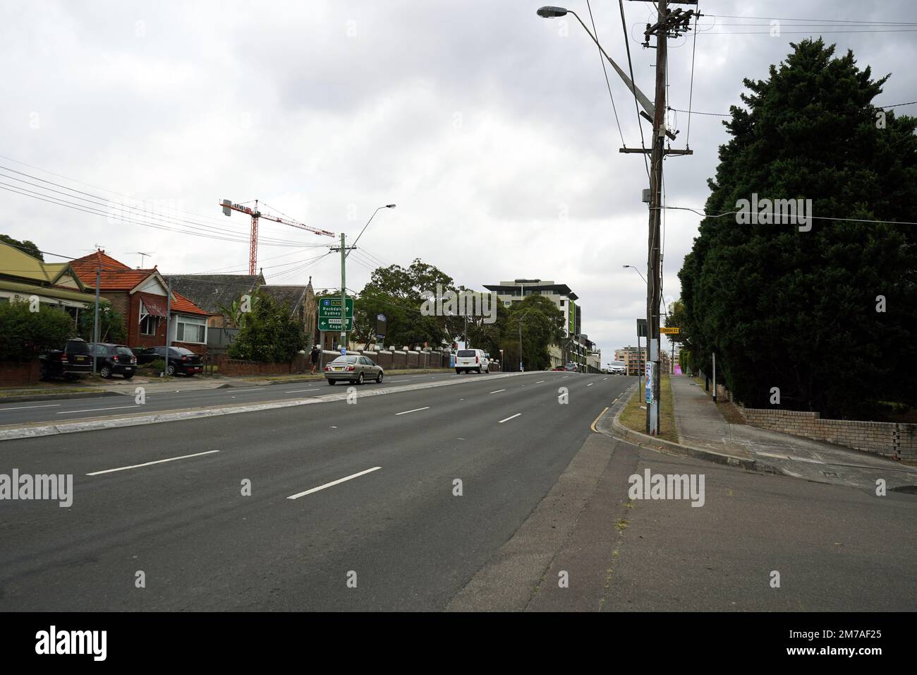 Kogarah, Nouvelle-Galles du Sud - Australie - 19-12-2019: Princes Highway à Kogarah, une banlieue sud de Sydney. Banque D'Images