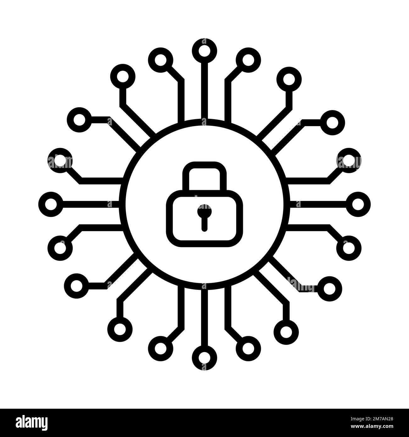 Vecteur d'icône de cyber-sécurité. Sécurité logo Intelligence artificielle symbole Keyhole vitesse Internet technologie signe pour la conception graphique, logo, site Web, ainsi Illustration de Vecteur