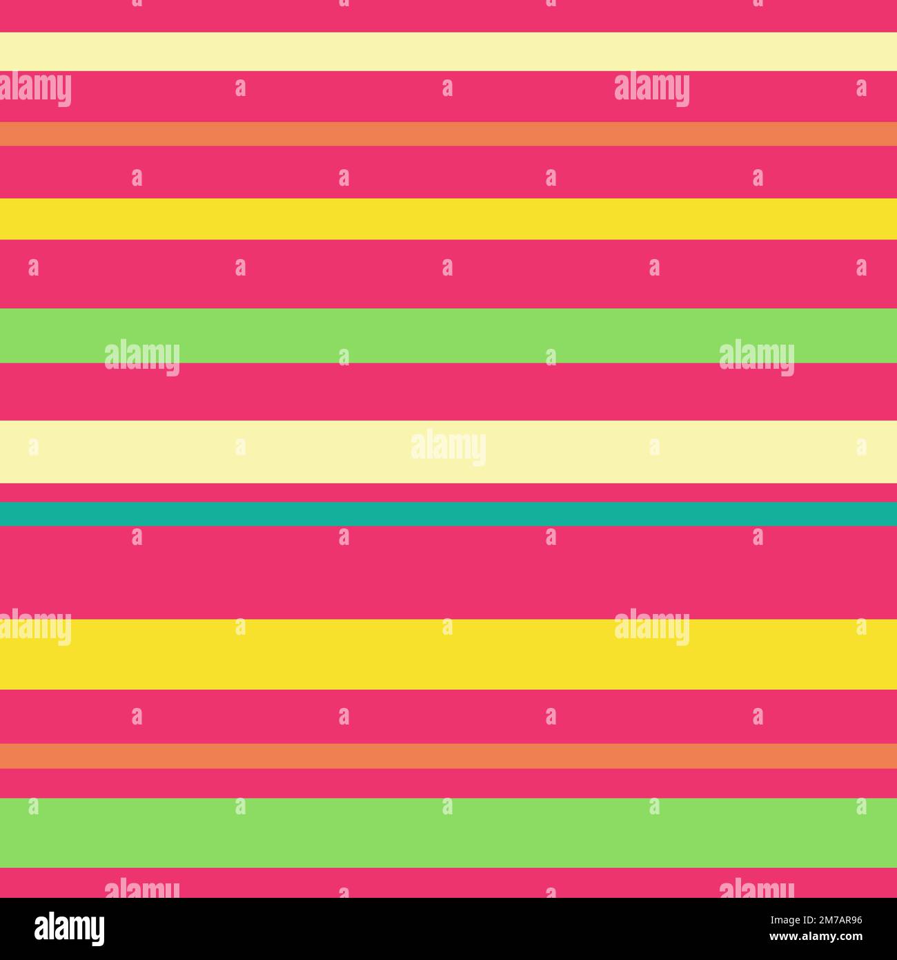 Motif sans couture dessiné à la main, rayures vertes roses jaunes vives, arrière-plan rayé plein d'été, imprimé en tissu moderne tendance, couleurs saturées énergétiques, design arc-en-ciel, look de la dopamine, art géométrique abstrait Banque D'Images