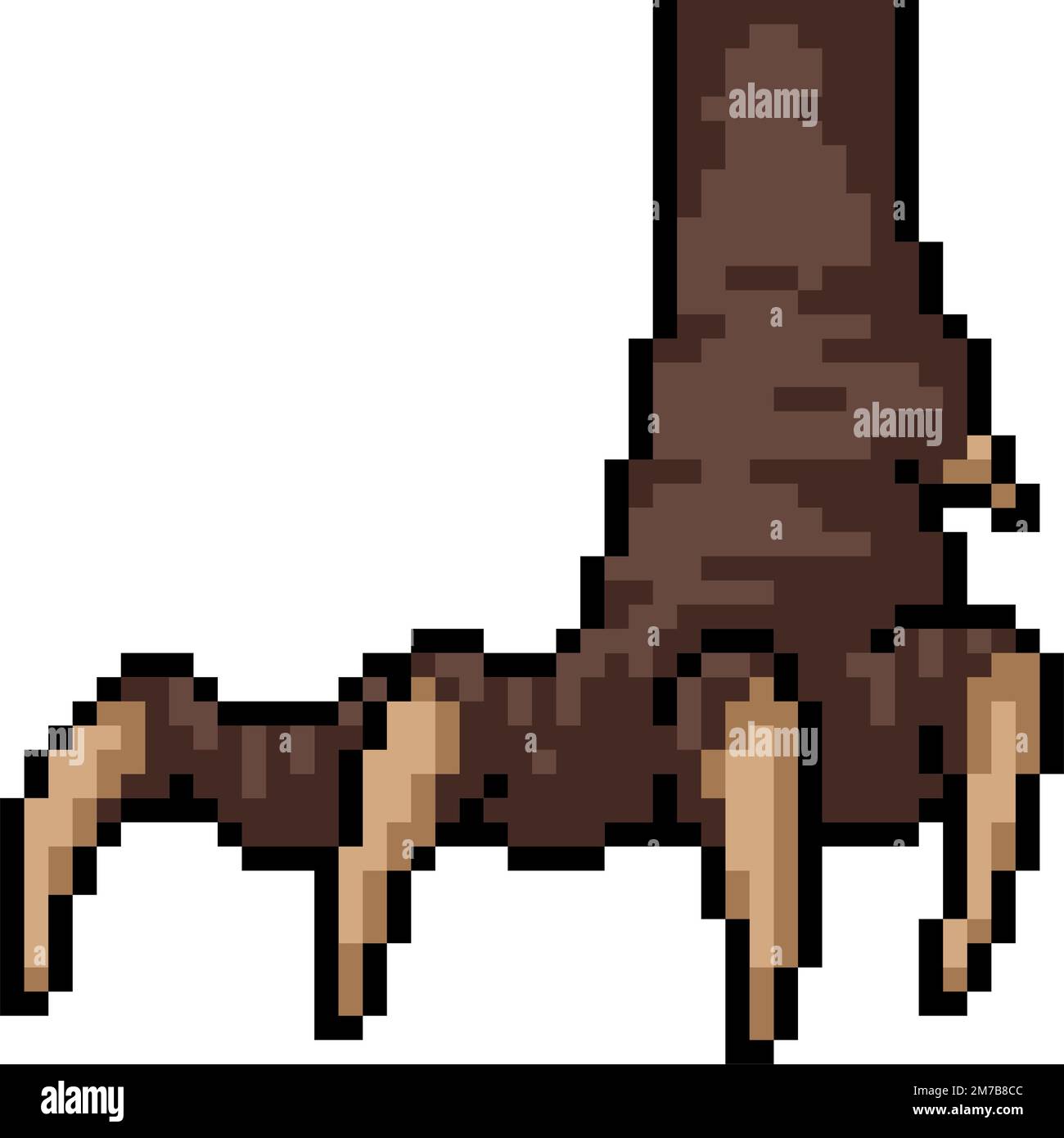 pixel art de la griffe de jambe de monstre Illustration de Vecteur