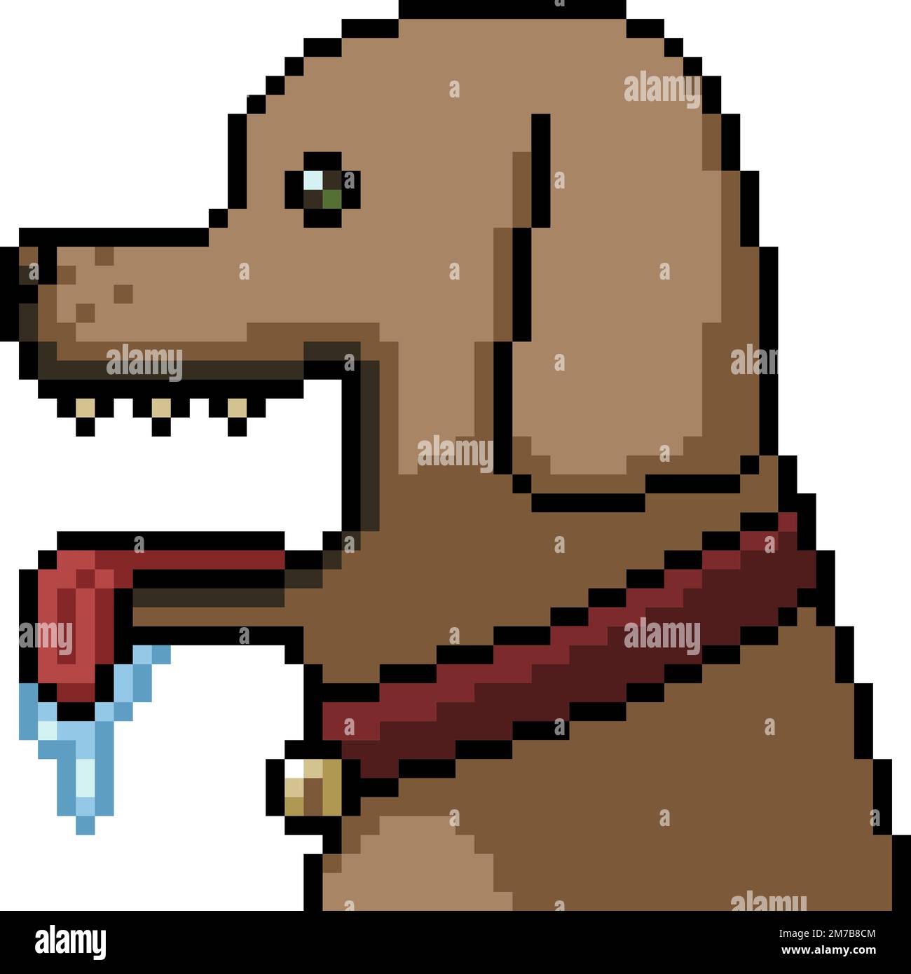 Chien pixel art Banque d'images vectorielles - Alamy