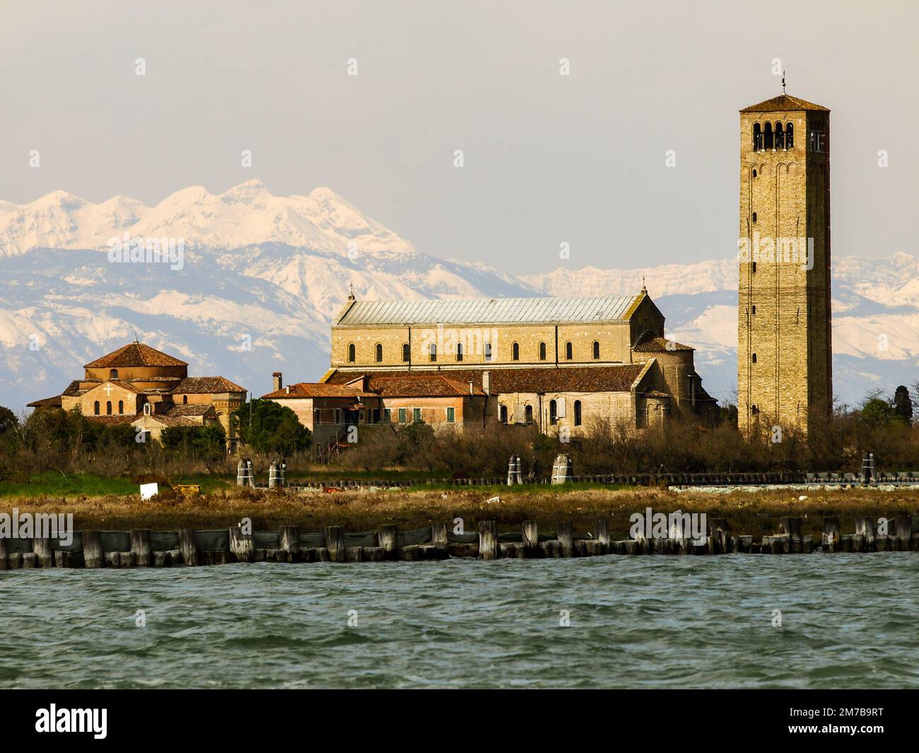 Iglesia de Santa Fosca.Isla de Torcello. Venecia.Véneto. Italie. Banque D'Images