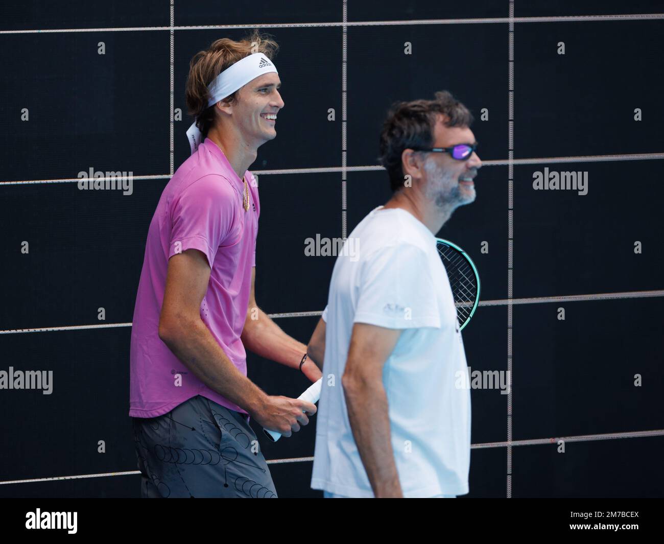 Melbourne, Australie. 09th janvier 2023. Melbourne Park 9 janvier 2023. ALEXANDER ZVEREV (GER) pendant la pratique à l'Open d'Australie de 2023. Credit: Corleve/Alamy Live News Credit: Corleve/Alamy Live News Banque D'Images