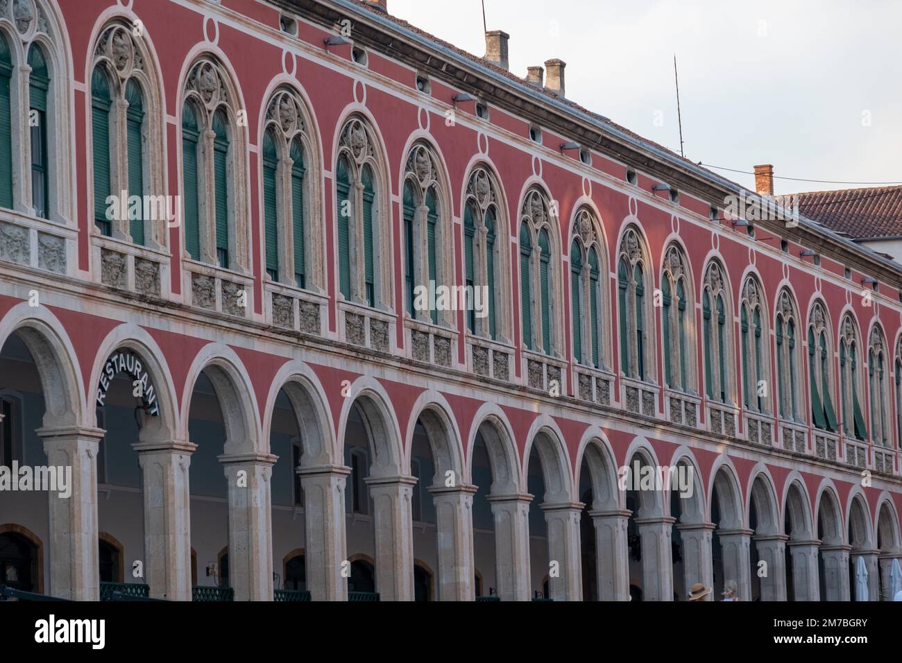 Split, Croatie - architecture de front de port Banque D'Images