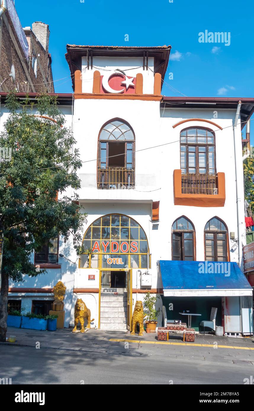 Hôtel Aydos, décor turc traditionnel et moderniste. Architecture à Ankara, Turquie Banque D'Images