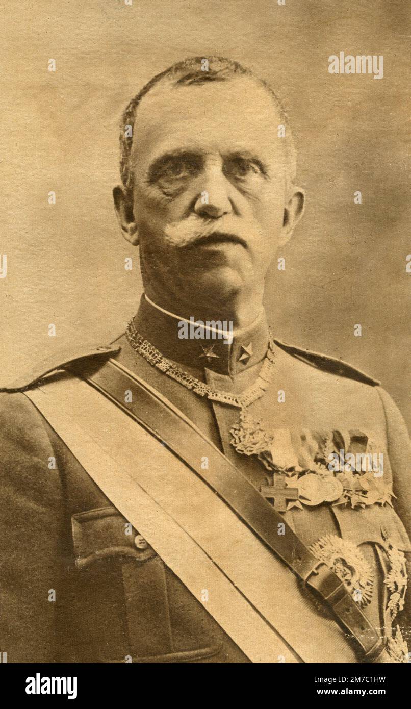 Portrait de Victor Emmanuel III Roi d'Italie, 1930s Banque D'Images