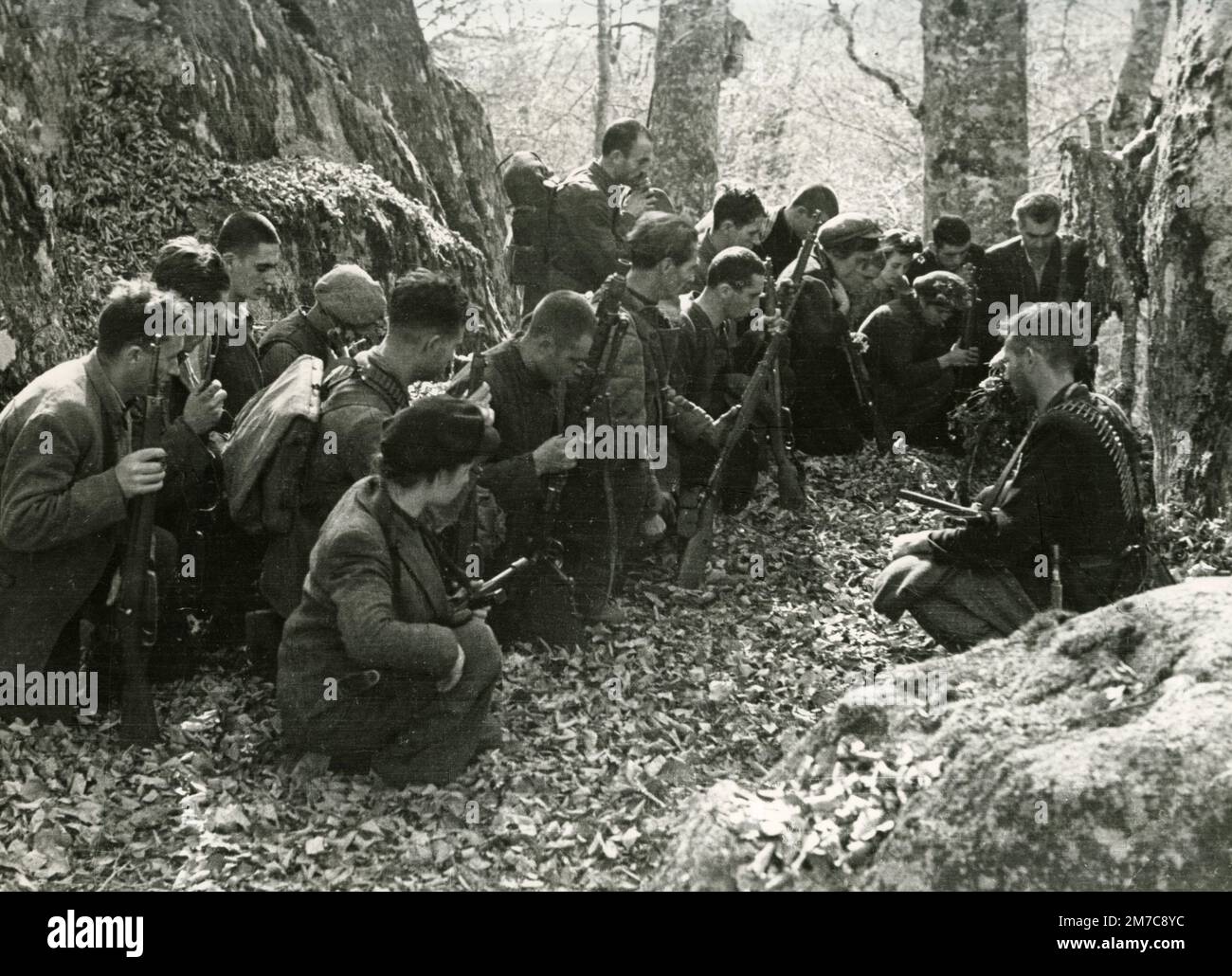 Partisans de la résistance anticommuniste bulgare, Bulgarie 1940s Banque D'Images