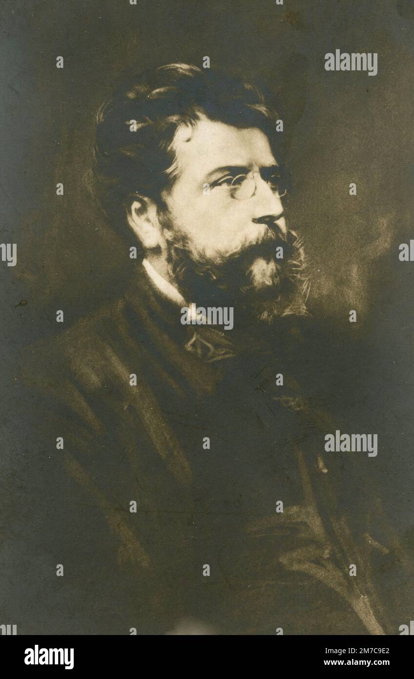 Portrait du compositeur français Georges Bizet, 1800s Banque D'Images