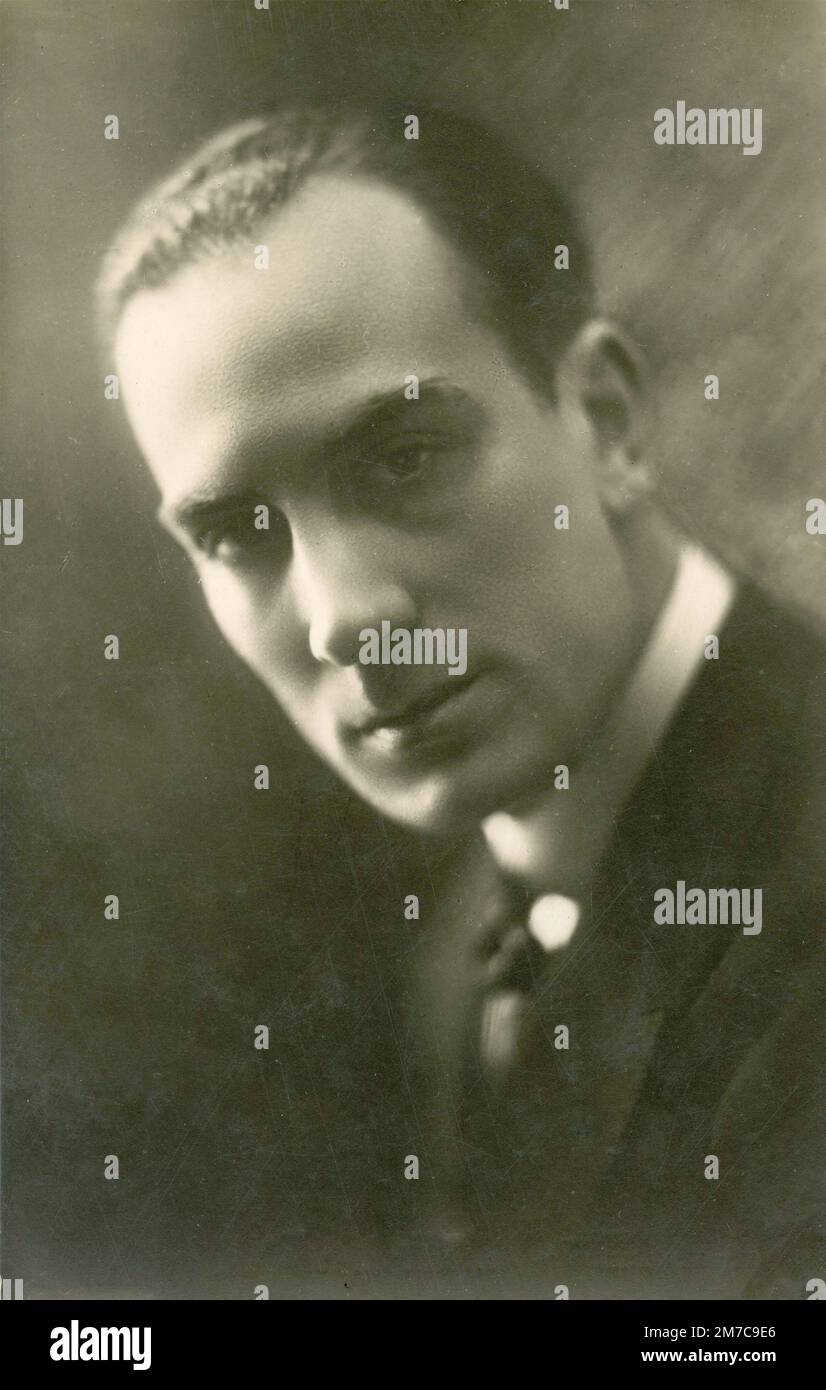Portrait de l'acteur italien Luigi Cimara, 1920s Banque D'Images