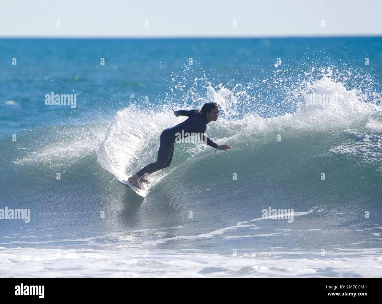 Surfeur à Maspalomas Gran Canaria Espagne Banque D'Images