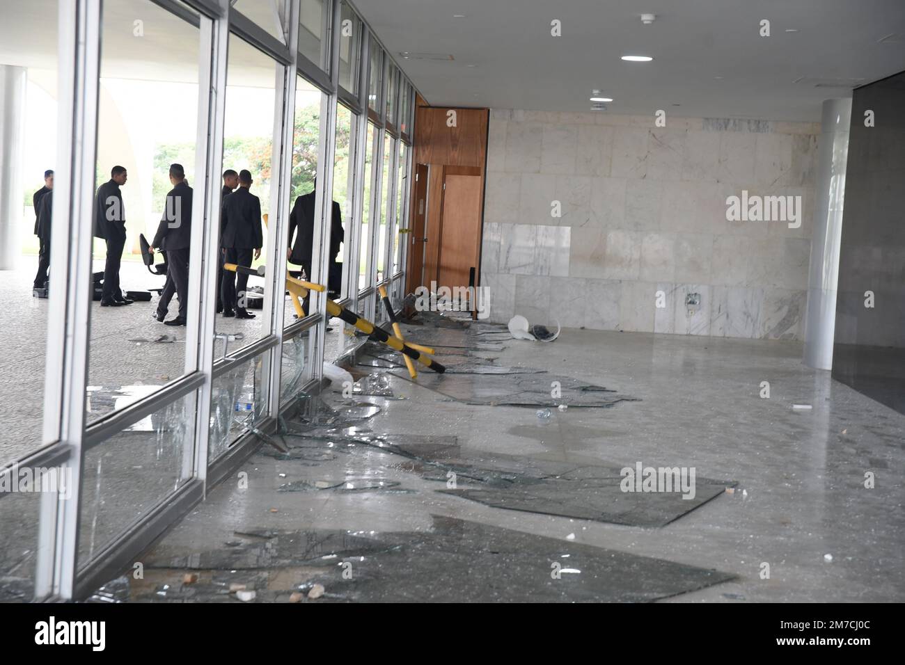 Brasilia, Brésil. 09th janvier 2023. Ce lundi (9) il est possible de voir l'ampleur de la dévastation au Palais de Plananto après les actes de terrorisme produits par Bolsonaristros dimanche dernier. (Photo: Ton Molina/Fotoarena) crédit: Foto Arena LTDA/Alay Live News Banque D'Images