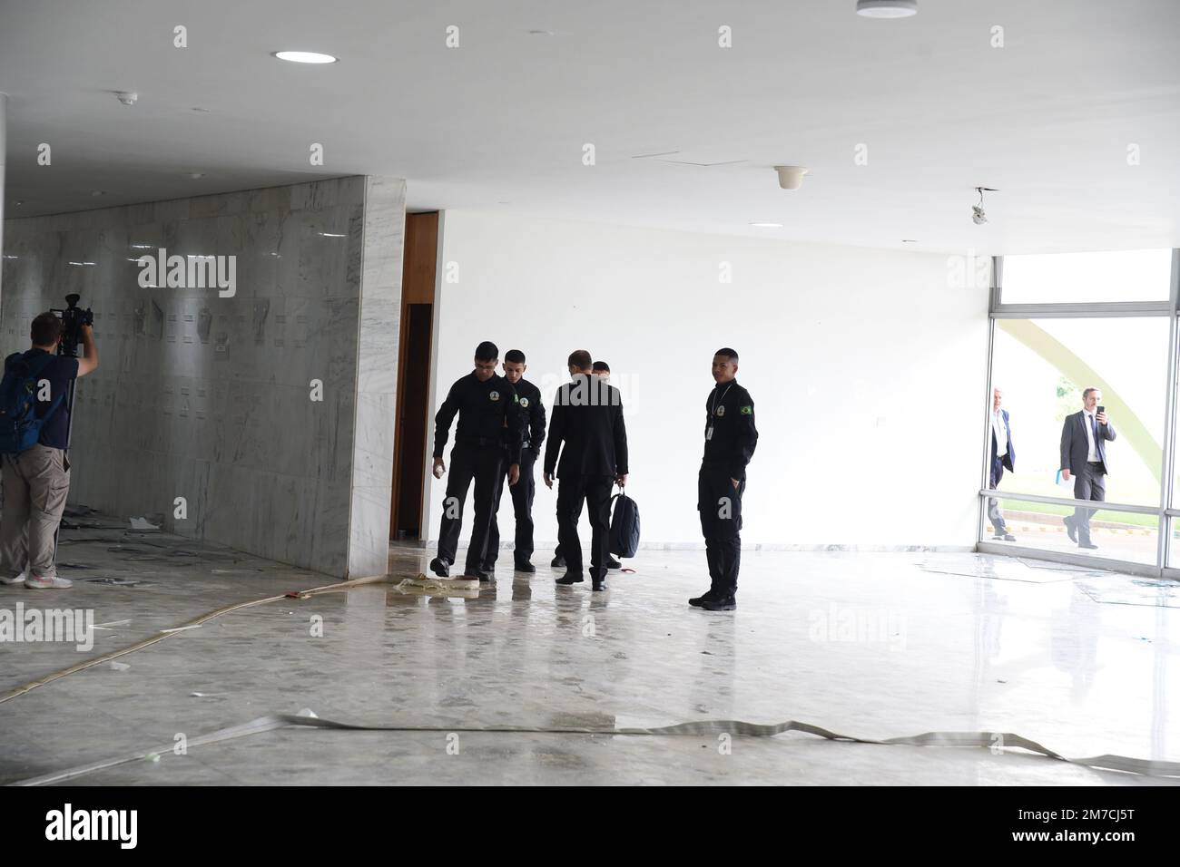 Brasilia, Brésil. 09th janvier 2023. Ce lundi (9) il est possible de voir l'ampleur de la dévastation au Palais de Plananto après les actes de terrorisme produits par Bolsonaristros dimanche dernier. (Photo: Ton Molina/Fotoarena) crédit: Foto Arena LTDA/Alay Live News Banque D'Images