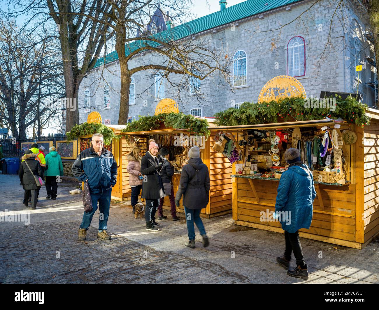 Marché allemand de Noël Vieux-Québec, Québec, Canada Banque D'Images