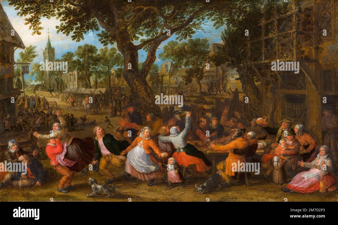 David Vinckboons peinture, Foire de campagne, huile sur panneau, 1629 Banque D'Images