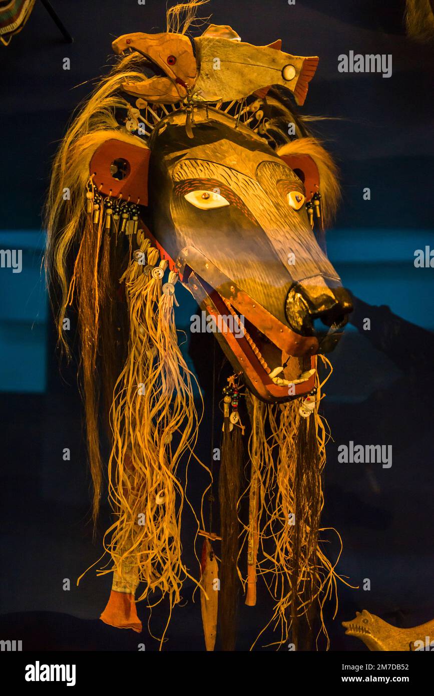 Masques rituels indiens, Musée national des Indiens d'Amérique, Washington, D.C., États-Unis Banque D'Images