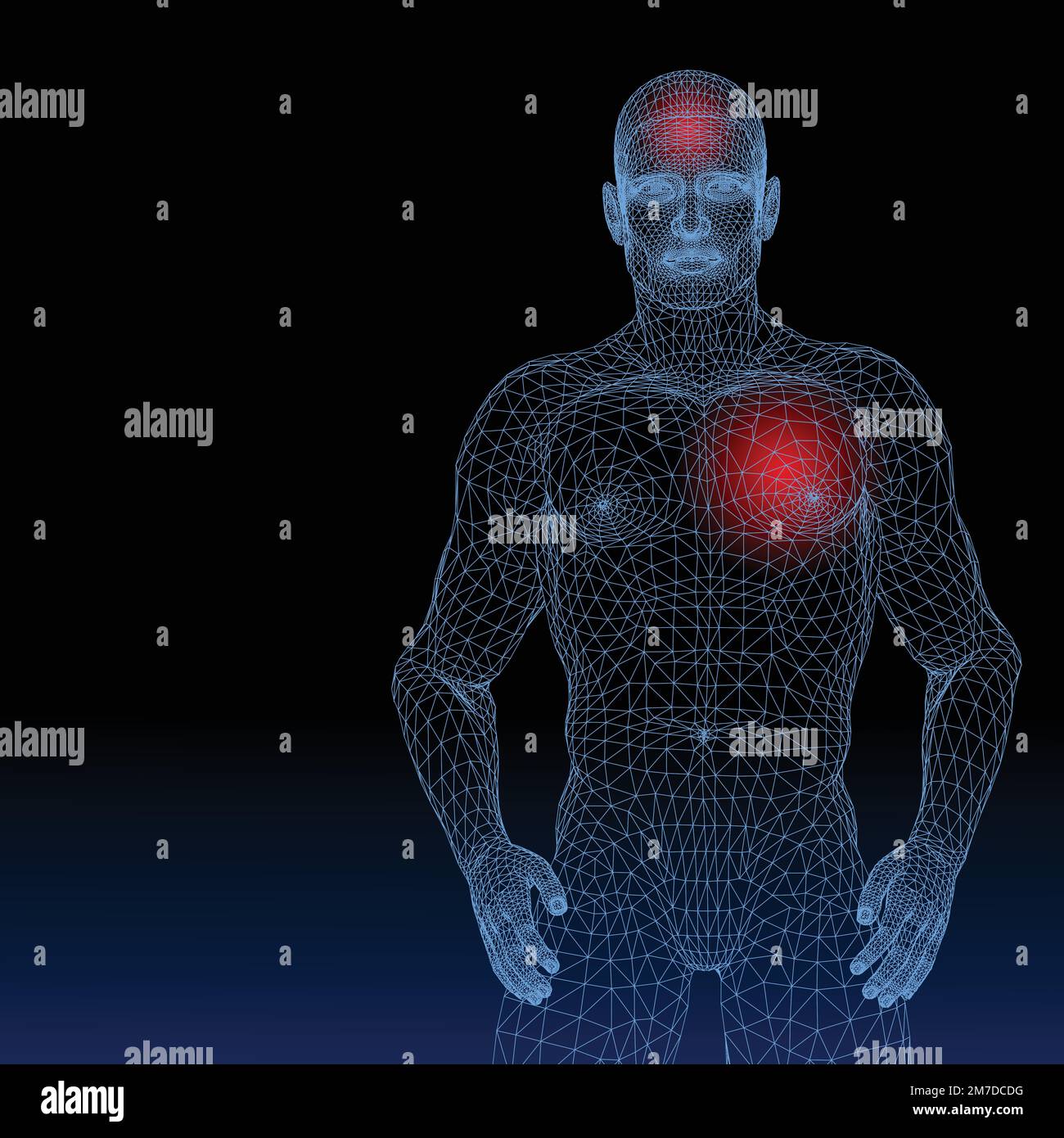 Illustration vectorielle abstraite du corps humain sur fond blanc. Illustration de Vecteur