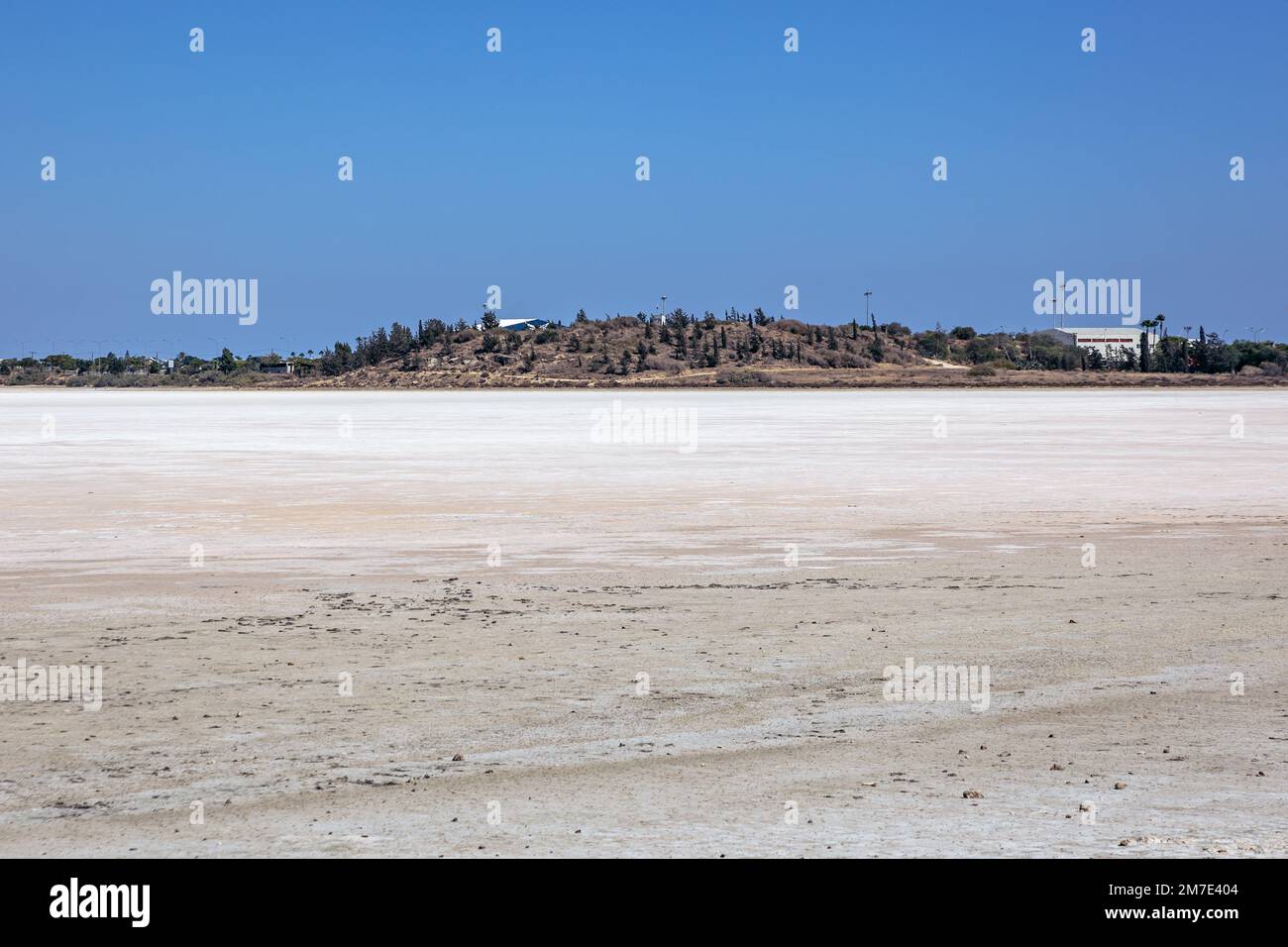 Lac de sel de Larnaca dans la ville de Larnaca, pays insulaire de Chypre Banque D'Images