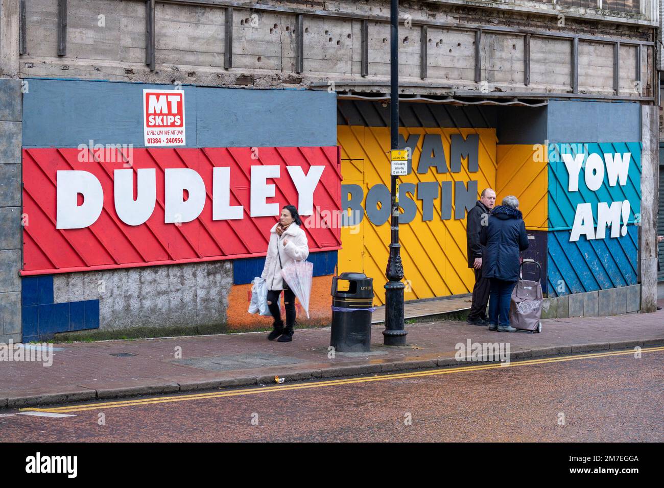 Centre-ville de Dudley où Nigel Farage a annulé son rassemblement du Parti du Brexit aujourd'hui 15 novembre 2019. Banque D'Images