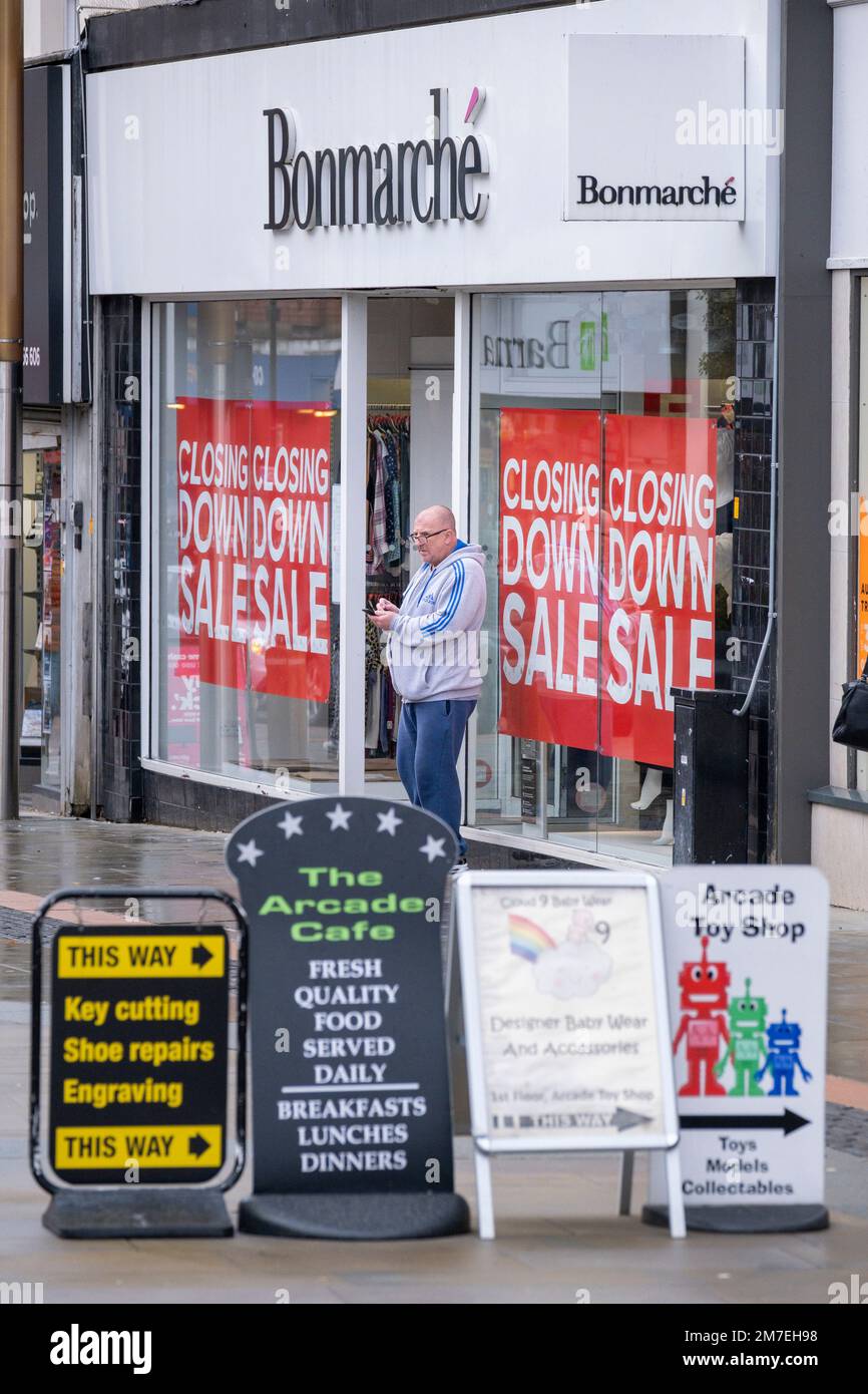 Centre-ville de Dudley où Nigel Farage a annulé son rassemblement du Parti du Brexit aujourd'hui 15 novembre 2019. Banque D'Images
