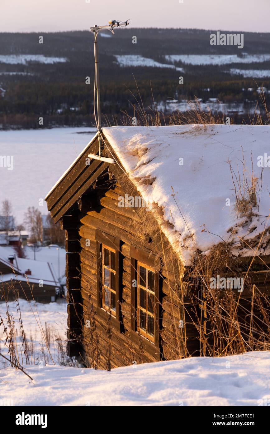Fanion Tissu Vintage ARE - Station De Ski Scandinave Åre, Suède - Animaux Elan