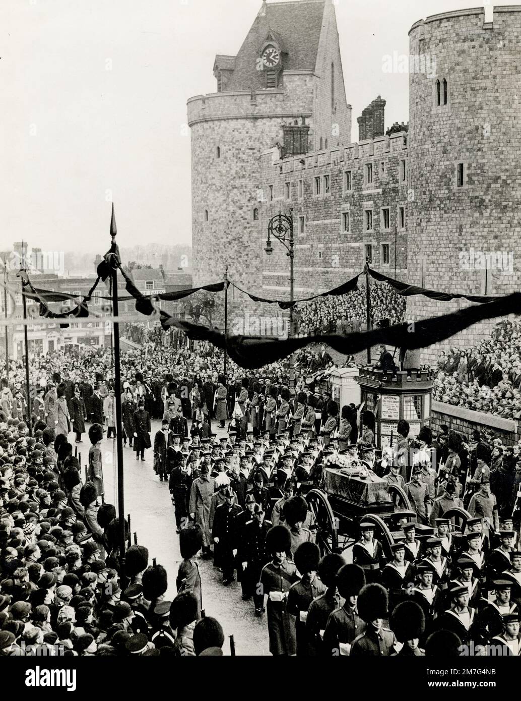 Funérailles du roi George V, 1936 ans, procession à Windsor Banque D'Images