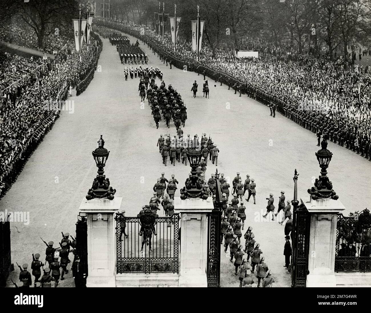 Funérailles du roi George V, 1936, troupes du Dominion, Hyde Park Banque D'Images