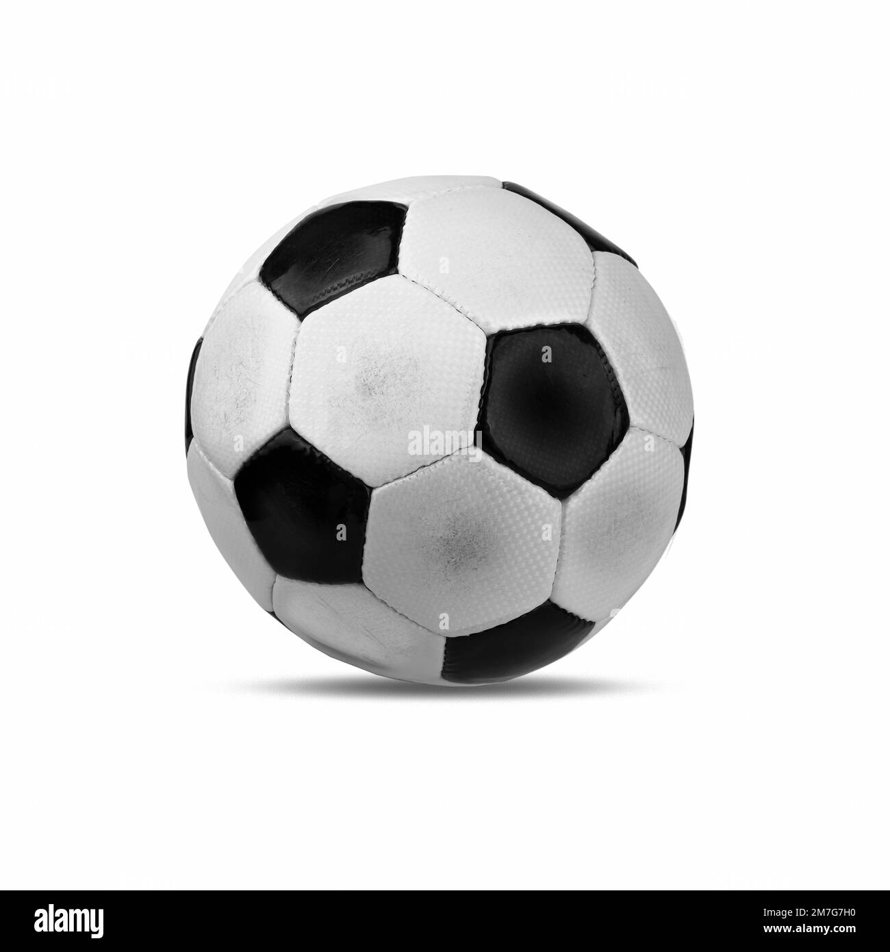 Ballon de football noir et blanc Banque D'Images