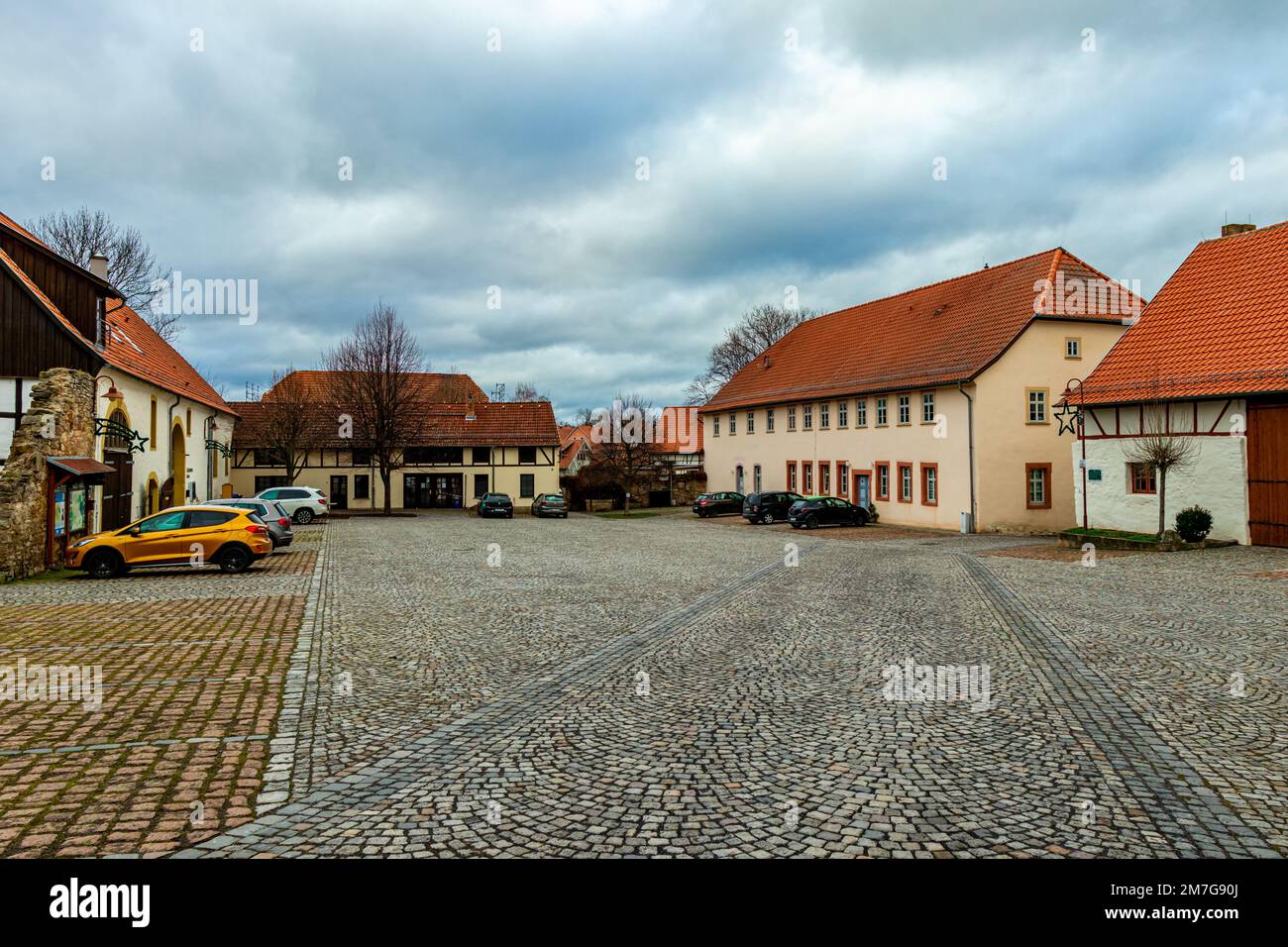 Courte randonnée autour de la belle Drei Gleichen dans le bassin de Thuringe - Drei Gleichen - Allemagne Banque D'Images