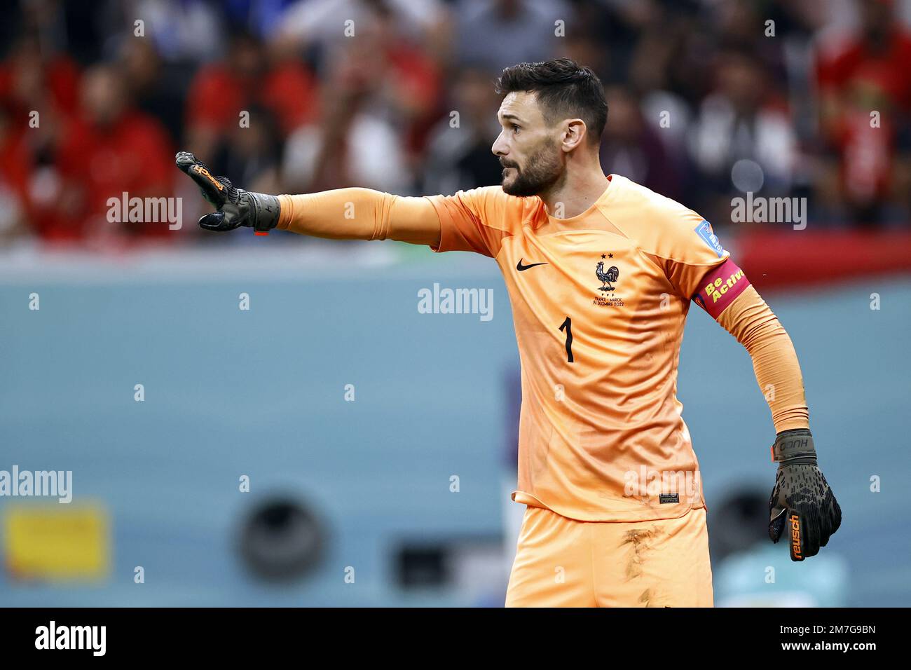 AL KHOR - le gardien de but français Hugo Lloris lors de la coupe du monde de la FIFA, Qatar 2022 demi-match entre la France et le Maroc au stade Al Bayt sur 14 décembre 2022 à Al Khor, Qatar. AP | hauteur néerlandaise | MAURICE DE PIERRE Banque D'Images