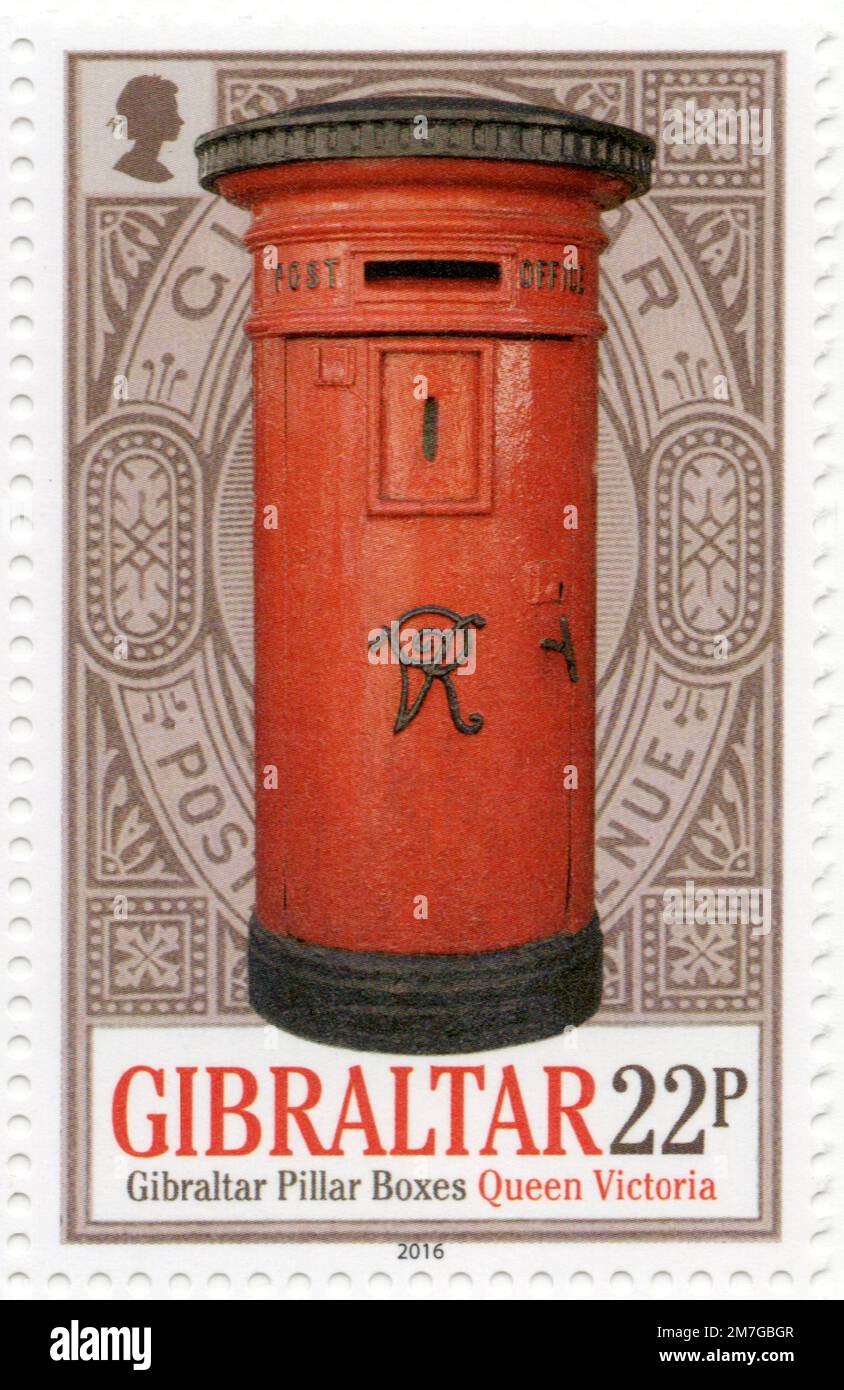 Queen Victoria - boîte pilier - Royal Seal (Cyphers) Banque D'Images
